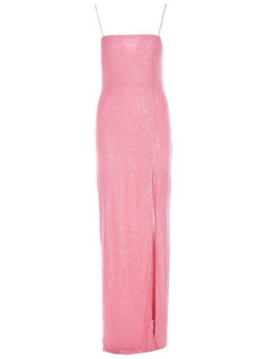 Sequin Slip Long Dress Pink - ROTATE - BALAAN 1