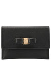 Vara Bow Card Walletr Black - SALVATORE FERRAGAMO - BALAAN 2