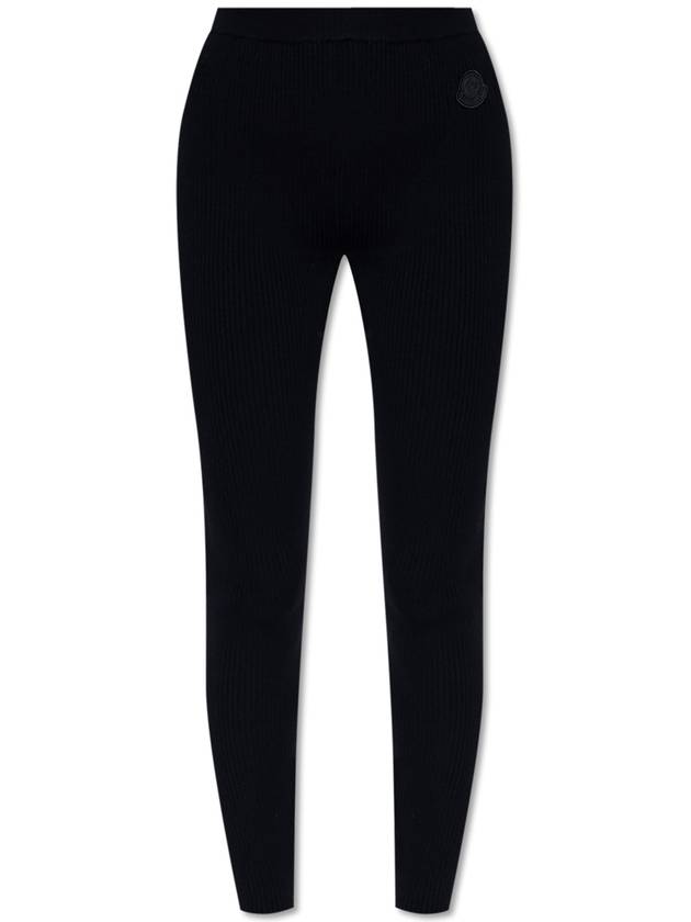 Moncler Ribbed Leggings, Women's, Navy Blue - MONCLER - BALAAN 1