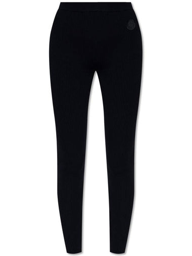 Moncler Ribbed Leggings, Women's, Navy Blue - MONCLER - BALAAN 1