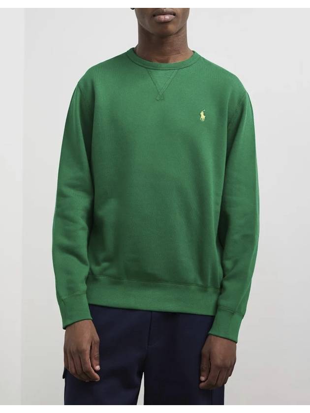 Embroidered Logo Pony Crew Neck Sweatshirt Green - POLO RALPH LAUREN - BALAAN 2