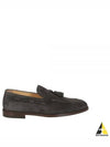 Tassel Detail Suede Loafers Dark Grey - BRUNELLO CUCINELLI - BALAAN 2