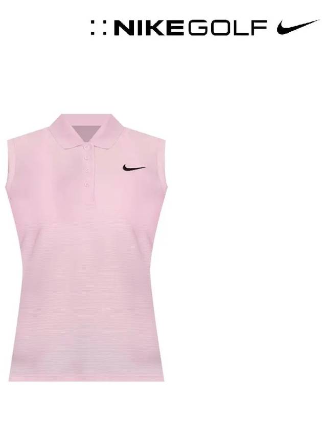 Women s Dry Fit Victory Sleeveless Golf Polo Pink FD6708 663 - NIKE - BALAAN 1