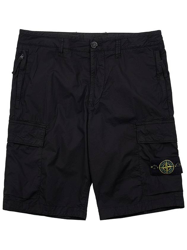 Light Stretch Cotton Bermuda Shorts Black - STONE ISLAND - BALAAN 11