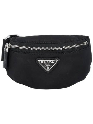 Re-Nylon Triangle Logo Belt Bag Black - PRADA - BALAAN 1