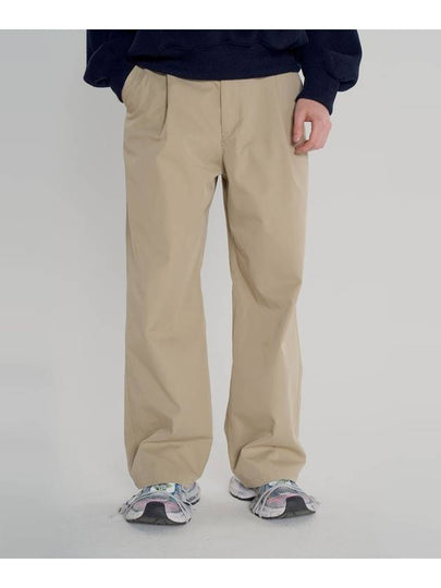 Wide Chino Pants Beige - INTERSECTION - BALAAN 2