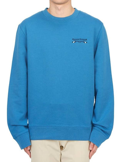 Oars Regular Crew Sweatshirt Sapphire - MAISON KITSUNE - BALAAN 2