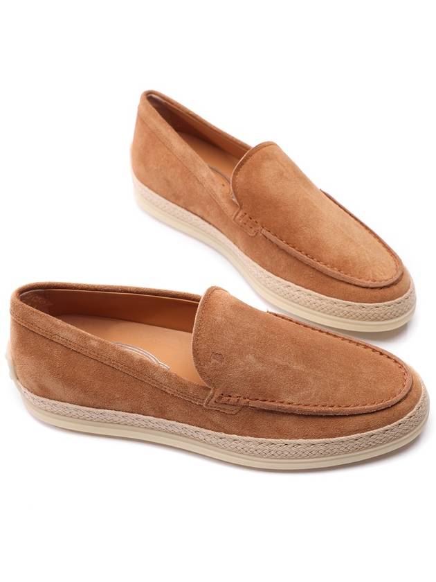 Logo Suede Loafers Brown - TOD'S - BALAAN 6