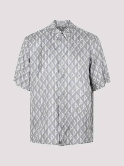 CD Diamond Silk Twill Short Sleeved Shirt Deep Grey - DIOR - BALAAN 2