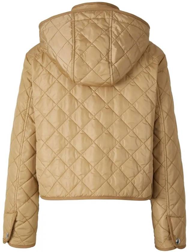 Women's Cropped Quilted Hoodie Jacket Archives Beige - BURBERRY - BALAAN 4