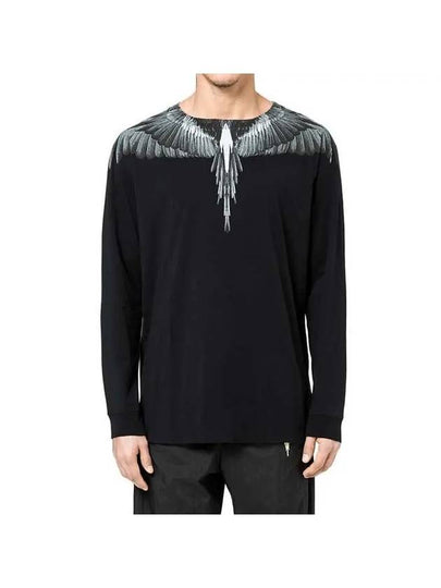 Wing Long Sleeve T-Shirt Black - MARCELO BURLON - BALAAN 2