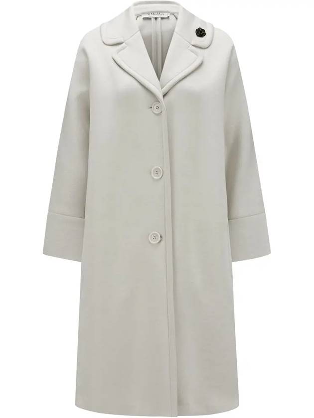 Women's Alvaro Viscose Jersey Single Coat Light Grey - MAX MARA - BALAAN 3