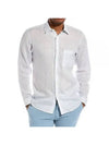 Olympic Multi-Summer Linen Long Sleeve Shirt White - THEORY - BALAAN 1