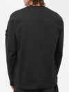 Men's Wappen Patch Crew Neck Sweatshirt Black - STONE ISLAND - BALAAN 4