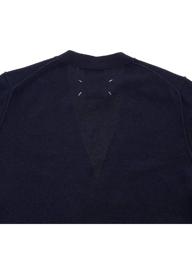 Cashmere Back Stitch Cardigan Navy - MAISON MARGIELA - BALAAN 8