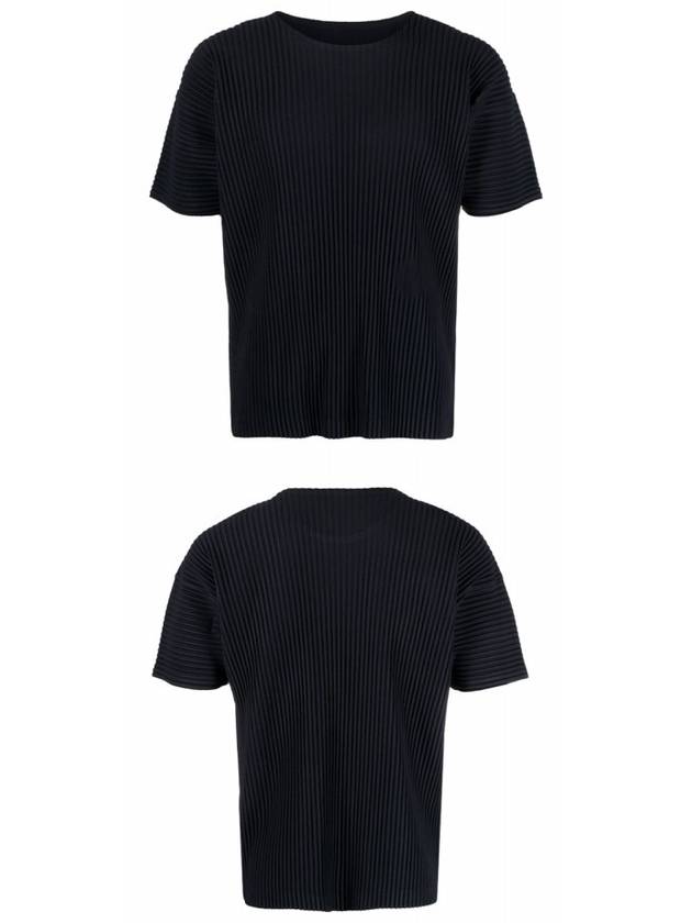 Crew Neck Classic Short Sleeve T-Shirt Black - ISSEY MIYAKE - BALAAN 5