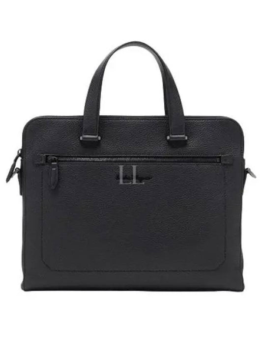 Double Pocket Zipper Briefcase Black - SALVATORE FERRAGAMO - BALAAN 2