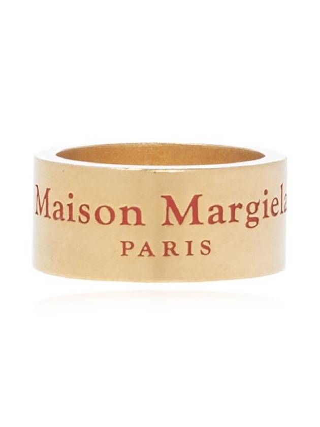 engraved logo ring gold - MAISON MARGIELA - BALAAN.