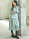 Frill Ribbon Tiered Dress Mint - MITTE - BALAAN 2