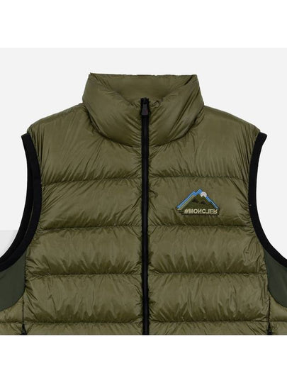 Granoble Men s High Neck Down Padding Vest Khaki 8G00003829H7 82H - MONCLER - BALAAN 2