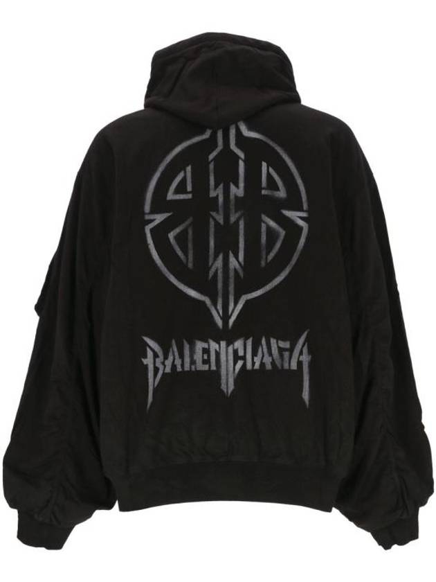 Back Logo Padded Bomber Jacket Black - BALENCIAGA - BALAAN 3