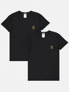 Crew Neck Medusa Logo Short Sleeve T-Shirt 2 Pack Black - VERSACE - BALAAN 2