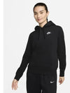 Sportswear Club Fleece Pullover Hoodie W Black White DQ5794 010 - NIKE - BALAAN 2