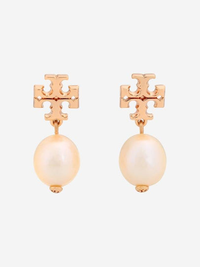 Kira Pearl Drop Earrings Champange Rose Gold - TORY BURCH - BALAAN 2