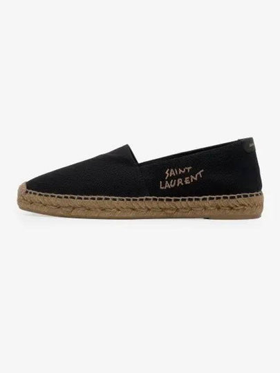 Logo Monogram Espadrilles Black - SAINT LAURENT - BALAAN 2