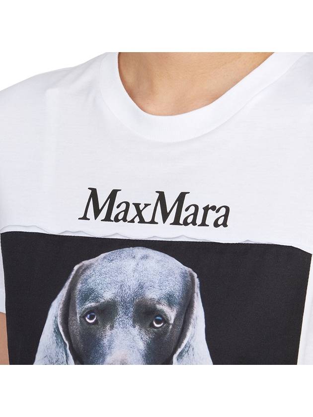 Cipria Print Short Sleeve T-Shirt White - MAX MARA - BALAAN 7