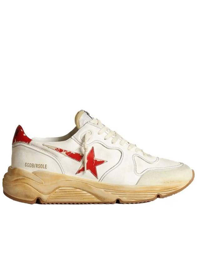 Men's Running Sole Red Star Low Top Sneakers White - GOLDEN GOOSE - BALAAN 1