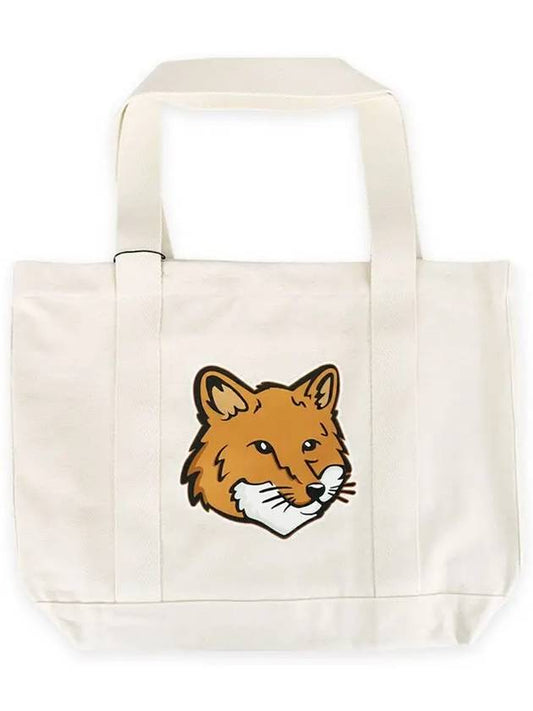 Fox Head Print Tote Bag Ecru - MAISON KITSUNE - BALAAN 2