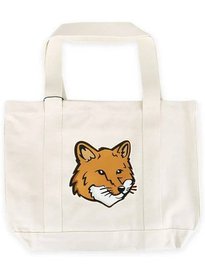 Fox Head Print Tote Bag Ecru - MAISON KITSUNE - BALAAN 2