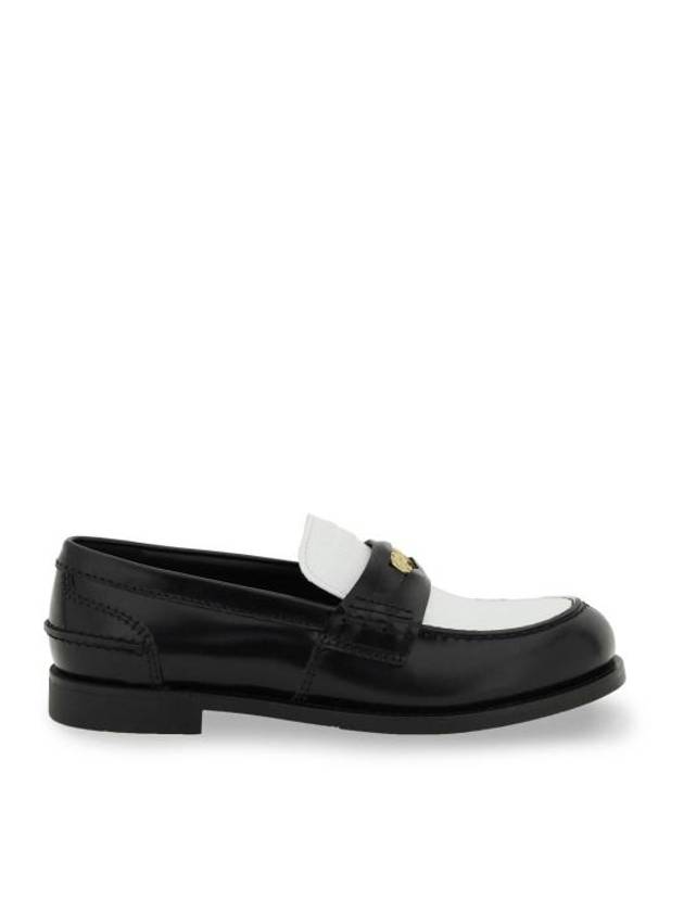 Leather Penny Loafers White Black - MIU MIU - BALAAN 2