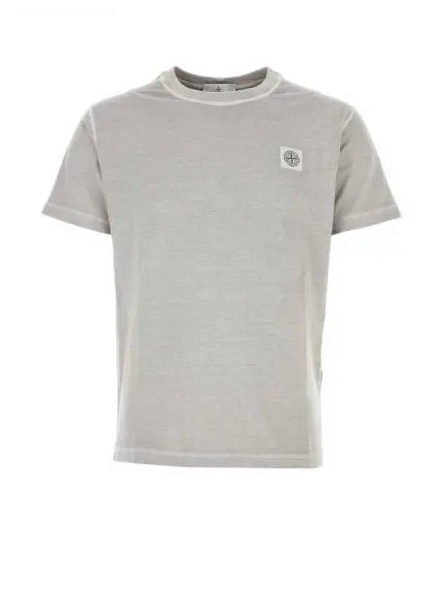 Organic Cotton Short Sleeve T-Shirt Dust Grey - STONE ISLAND - BALAAN 2