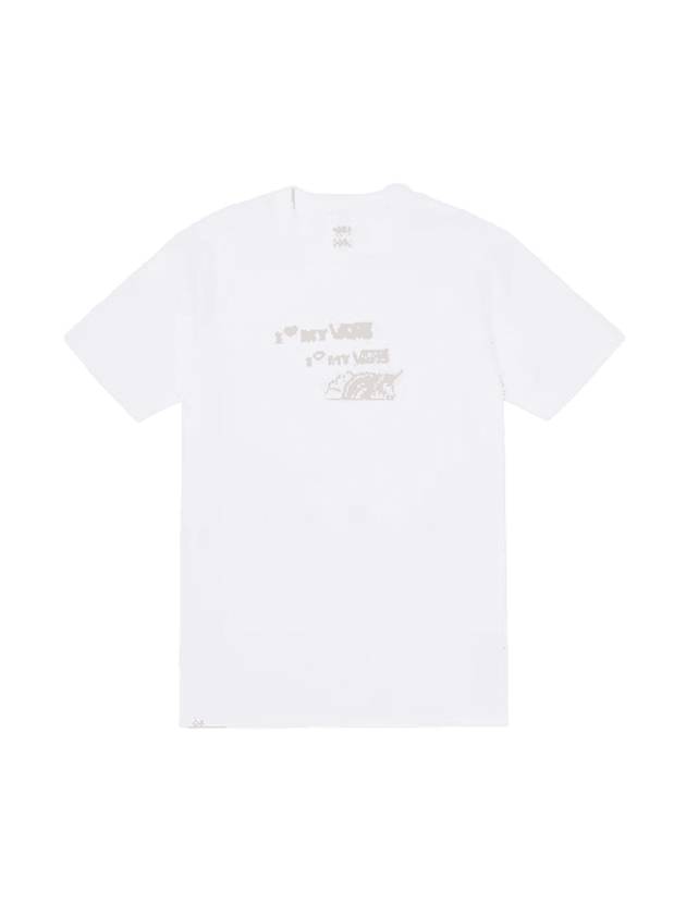 Stamp Logo Short Sleeve T-Shirt White - VANS - BALAAN 1