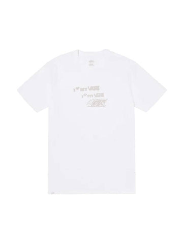 Stamp Logo Short Sleeve T-Shirt White - VANS - BALAAN 1