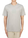 Metropolis Series Mercerized Jersey Logo Badge Short Sleeve T-Shirt Grey - CP COMPANY - BALAAN 2