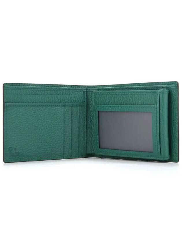 GG Interlocking Logo Two-Tone Half Wallet Green Black - GUCCI - BALAAN 4