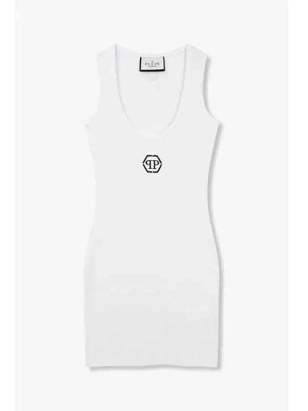 Women s Hexagon Embroidered Tank Top Dress White - PHILIPP PLEIN - BALAAN 1