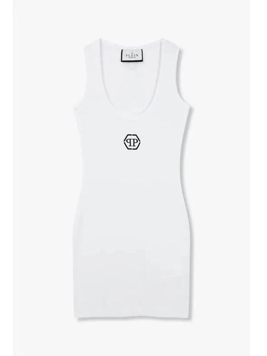 Women s Hexagon Embroidered Tank Top Dress White - PHILIPP PLEIN - BALAAN 1