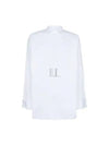 Oversized Cotton Long Sleeved Shirt White - PRADA - BALAAN 2