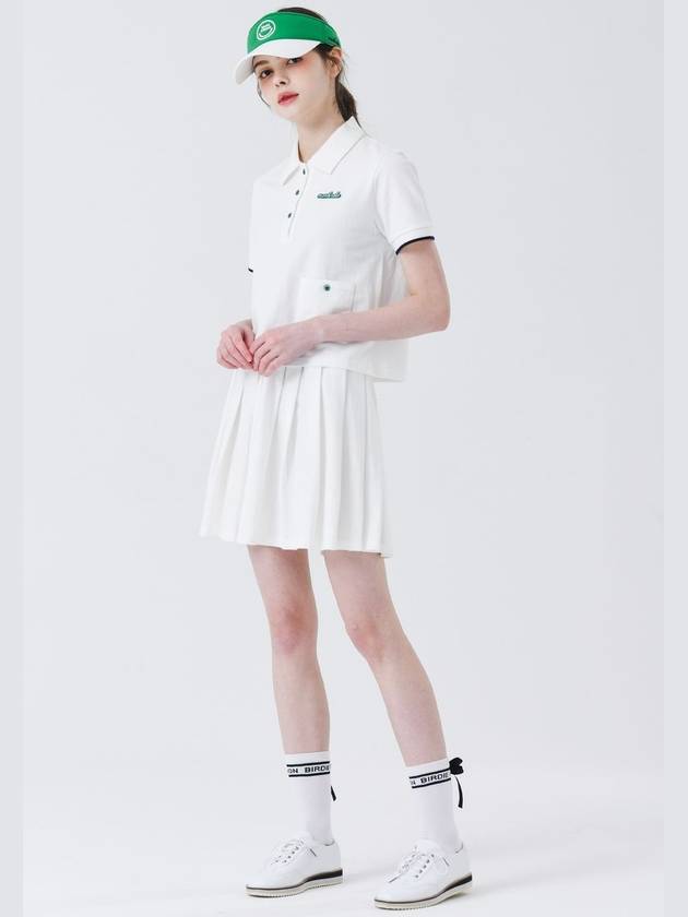 CRUISE PIQUE SKIRT WHITE - MONBIRDIE GOLF - BALAAN 1