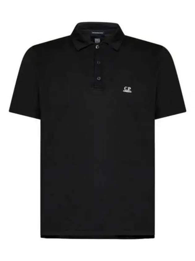 1020 Jersey Logo Polo Shirt Black - CP COMPANY - BALAAN 1