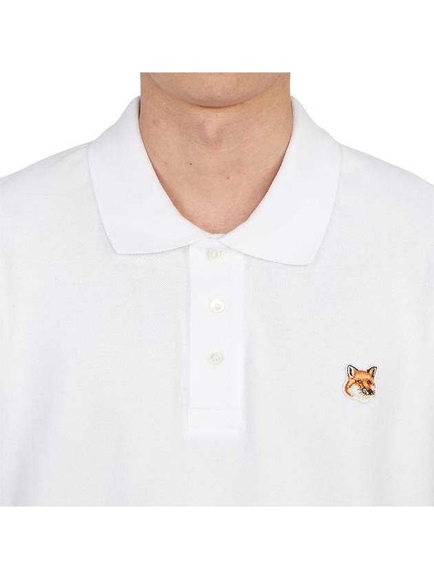 Fox Head Patch Cotton Polo Shirt White - MAISON KITSUNE - BALAAN 8