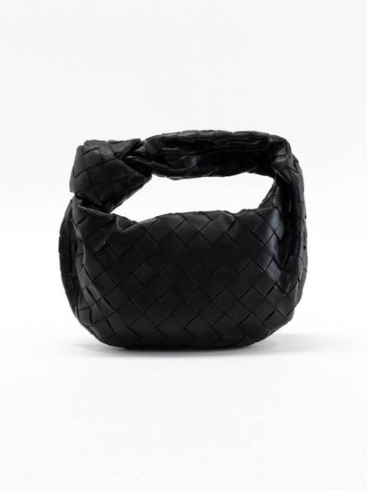 Jodie Intrecciato Small Tote Bag Black - BOTTEGA VENETA - BALAAN 2