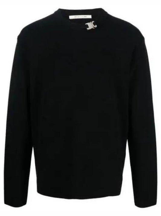 1017Alix BUCKLE CREWNECK SWEATER AUKN0199YA01 BLK01 crew neck 1005336 - 1017 ALYX 9SM - BALAAN 1