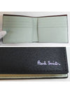 Logo Two-Tone Leather Wallet Black - PAUL SMITH - BALAAN 4