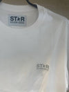 Men's Gold Star Glitter Logo Short Sleeve T-Shirt White - GOLDEN GOOSE - BALAAN 6