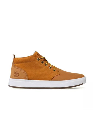 Men's Davis Square Chukka High Top Sneakers Yellow - TIMBERLAND - BALAAN 1